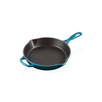 Imagen de Le Creuset Sartén skillet alta de hierro fundido, 26 cm, 2 litros, Deep Teal, 20187266420422