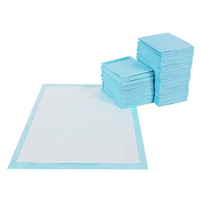 Imagen de FEANDREA 100 Almohadillas para Perros, 90 x 60 cm, Superficie de Secado Rápido, Transpirables, 5 Capas a Prueba Fugas, Azul y Blanco PTD90B