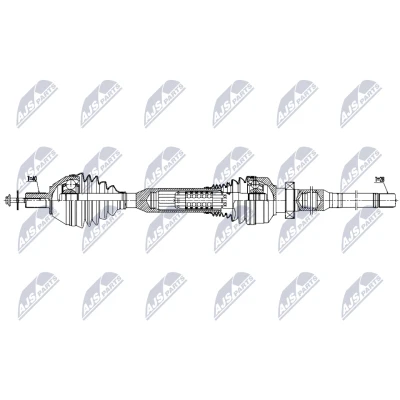 Imagen de NTY NPW VV 154 Árbol de Transmisión Eje delantero, derecha 1025mm automática