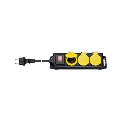 Imagen de Goobay 45193 Base múltiple Interior 3 m Salidas AC Negro, Amarillo Bases múltiples (Interior, m, AC, Tipo F, Amarillo, 230 V)