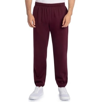 Imagen de Fruit of the Loom Eversoft Pantalones de Forro Polar Deportivos, Base Elástica Castaño, XXXL para Hombre