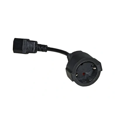 Imagen de LINK Cable Adaptador de alimentación Toma Schuko alemán Hembra IEC C14 Macho CM 15, Negro