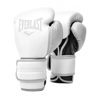 Imagen de Everlast Powerlock 2R Guantes Unisex para Adultos, Blanco, 283 G (10 Oz) Ue