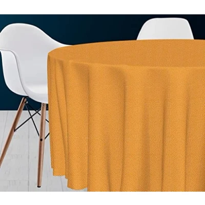 Imagen de Soleil d&#039;ocre Mantel, Redondo, Amarillo, Diametre 180 cm