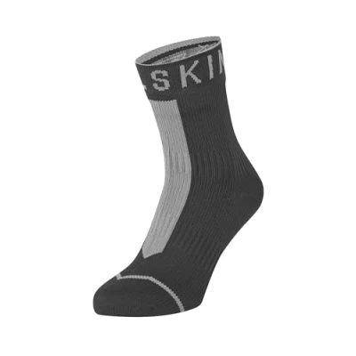 Imagen de SealSkinz Resistente al Agua para Todo Tipo de Clima Calcetín, Unisex Adulto, Negro/Gris, M