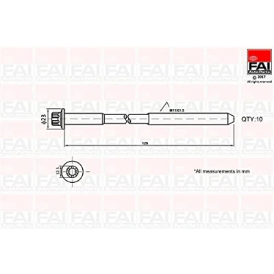 Imagen de FAI AutoParts B1139 Juego de Tornillos Culata Torx exterior 10 RENAULT: CLIO 2, MEGANE Kangoo I, NISSAN: Qashqai / Qashqai+2 I