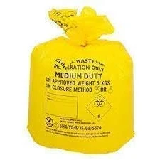 Imagen de 50 bolsas de basura clínicas HPC, uso medio, color amarillo Ref: CX50/CWMD2