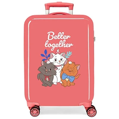 Imagen de Disney Aristogatos Maleta de cabina Roja 38x55x20 cms Rígida ABS Cierre combinación lateral 34L 2 kgs 4 Ruedas dobles Equipaje Mano