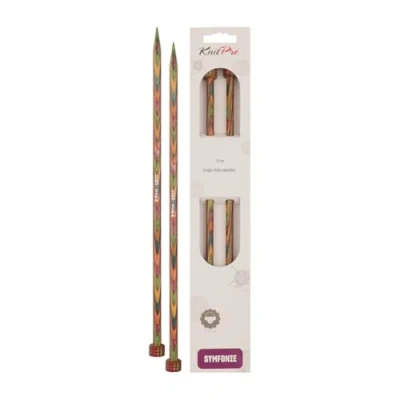 Imagen de Knit Pro KnitPro Symfonie Agujas de Punta única (35 cm x 8 mm), Multicolor, Madera, Colores Variados, 8,00 mm