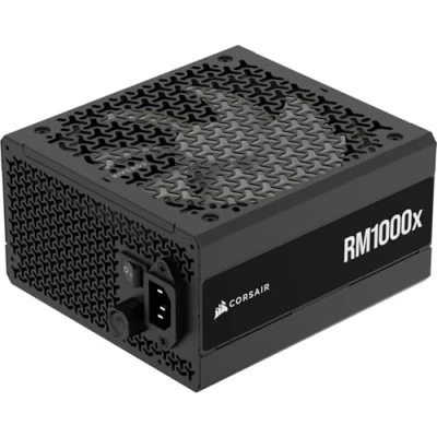 Imagen de Corsair RM1000x Fuente de alimentación ATX Totalmente Modular bajo Ruido Compatible con 3.1 Soporte PCIe 5.1 Cybenetics Gold Efficiency Conector Nativo 12V 2x6 Negro