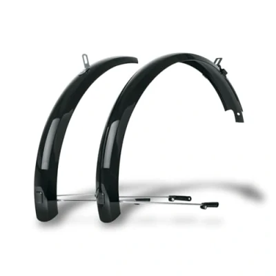 Imagen de SKS GERMANY BLUEMELS BASIC 20&quot; 53MM SET Juego de guardabarros (de robusta construcción en sándwich, sistema seguridad ASR, tirantes V con puentes fijos para un ajuste flexible), negro