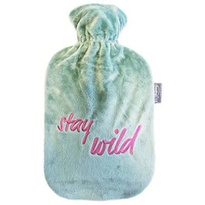 Imagen de Fashy 67393 60 Bolsa de agua caliente (2 L, con funda flojo), color verde