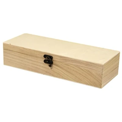 Imagen de Rayher Set of Four Wooden Storage Boxes, 4 Piece Box Set, Containers to Decorate, DIY Keepsake Box, Wood Jewellery natural wood, 32x12x7cm, 62299000