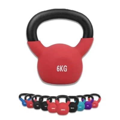 Imagen de wuuhoo® Pesa Rusa Dwayne Kettlebell 2kg 28kg de Hierro Fundido Macizo con Revestimiento Neopreno, mancuerna oscilante para Entrenamiento Fuerza, Pesas códigos Colores