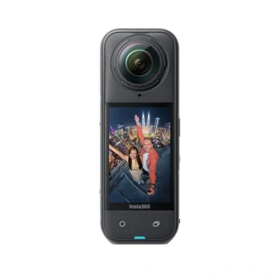 Imagen de Insta360 X5 Cámara 8K 360 resistente al agua, líder con poca luz, efecto selfie stick invisible, lente dura y reemplazable, batería de 3h, antiviento incorporado, estabilización, triple chip IA