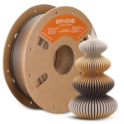 Imagen de ERYONE Matte PLA Filament 1.75mm,PLA For 3D Printer, Multicoloured PLA,+/ 0.03mm,1kg/Spool,Gradient Coffee