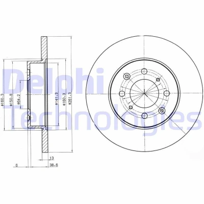 Imagen de DELPHI BG3262 Disco de freno 262 13 4 macizo aceitado sin procesar cojinete rueda, anillo sensor ABS MG: MG ZR Hatchback, ZS Berlina