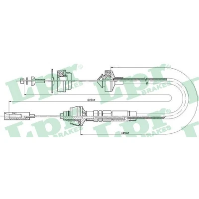 Imagen de LPR C0025C Cable de Embrague con reajuste manual CITROËN: Xsara Hatchback, Coupé, Familiar