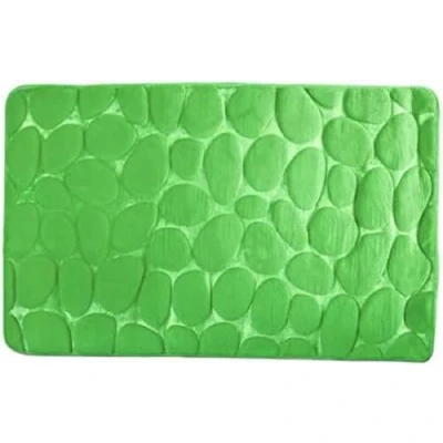 Imagen de Msv Alfombra DE BAÑO Espuma Piedras Basil 40X60 CM, Caucho, Color Verde, 40 x 60 cm