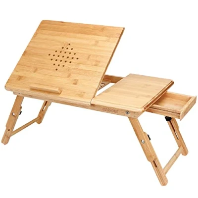 Imagen de Mesa para portátil de bámbu 55x35cm plegable ajustable
