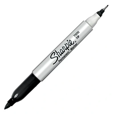 Imagen de Sharpie Marcador de punta fina/ultrafina 2 en 1 Twin Tip Negro