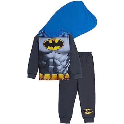 Imagen de Batman Pijama con Capa para Niños, Disfraz 7 8 Años: 128cm