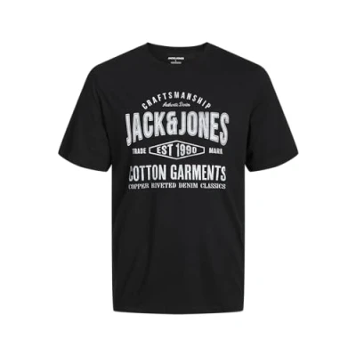Imagen de JACK &amp; JONES Jjjeans tee SS O Neck Camiseta, Negro, XS para Hombre