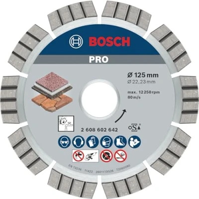 Imagen de Bosch 2 608 602 642 Disco de corte diamante Best for Stone 125 x 22,23 2,2 12 mm (pack 1)