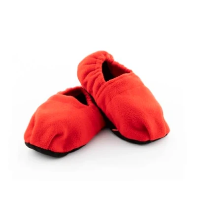 Imagen de InnovaGoods® zapatillas de casa calentables en microondas, calientan tus pies forma rápida y cómoda, con diseño función calentable, ideal para el invierno. Rojo