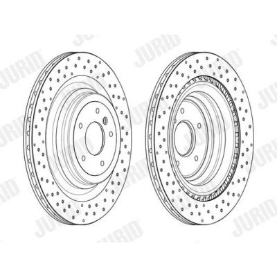 Imagen de JURID 563017JC Disco de freno 345 22 5 112 ventilado revestido sin accesorios MERCEDES BENZ: Clase ML, GL