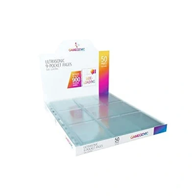 Imagen de Gamegen!c Ultrasonic 9 Pocket Pages Sideloading Display (50), Color Transparente (Gamegenic GG3015)