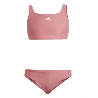 Imagen de adidas 3 Stripes Bikini Bañador, Niñas, Multicolor (Preloved Crimson / Pink Spark), 18 24 Months