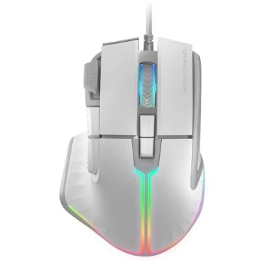 Imagen de Mars Gaming MM XT, Ratón RGB, Diseño Ergonómico con Reposa Pulgar, Sensor Óptico 12800DPI, 9 Botones Configurables, Switches Huano, Software de Control, Compatibilidad Multiplataforma, Blanco