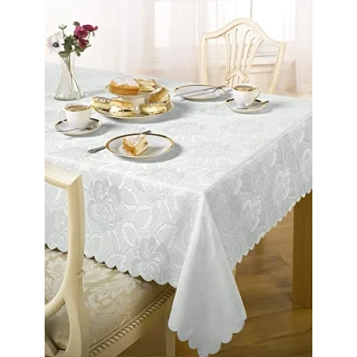 Imagen de Emma Barclay Mantel de Damasco (132 x 132 cm), Color Blanco
