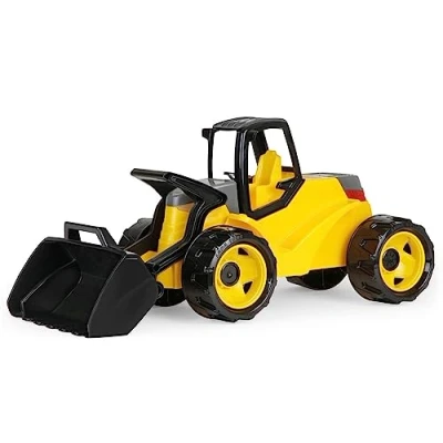 Imagen de Lena Giga Trucks 02142 Cargador de Palas Pro Negro y Amarillo, Fuerte Gigante Ruedas Aprox. 67 cm, vehículo construcción Moderno en Caja visualización, Juego Grande para