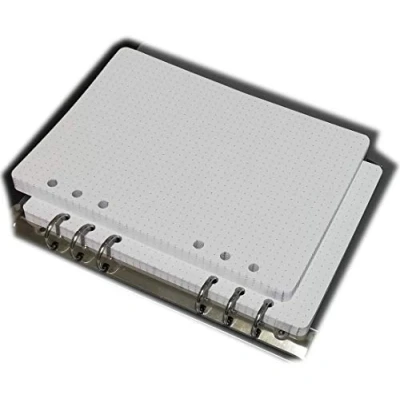 Imagen de 100 hojas de 120 g. Puntos 5 mm. Dotted Bullet Journal. Recambio con 6 agujeros. Formato A5: 14,5 x 20,5 cm. Para Oganizer anillos
