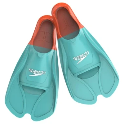 Imagen de Speedo Biofuse Training Aletas de natación para Unisex Adulto, Arctic Glass / Volcanic Orange, 4 5