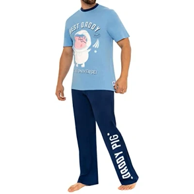 Imagen de Peppa Pig Pijama para Hombre Daddy PJS Azul Medium
