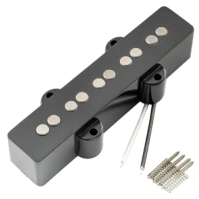 Imagen de Artec JOA5 Alnico 5 Tono Vintage Pastilla J Bass Single Coil Mástil Pickup 6,5K para Jazz Cuerdas, Negro