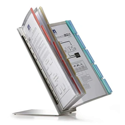 Imagen de Durable 568800 Sistema de pantalla Función Mesa gris, con 20 paneles A4, colores surtidos