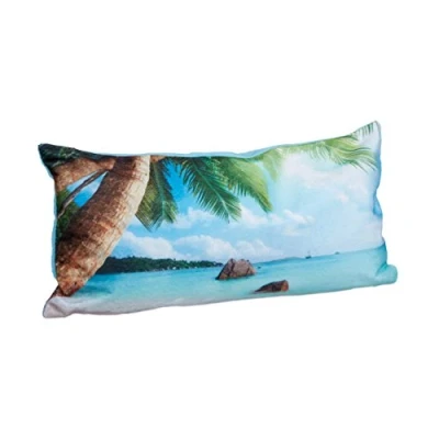 Imagen de Relaxdays Almohada Bañera, Cojín Baño Ventosas, Reposacabezas Viaje, Playa, Poliéster, 1 Ud, 10 x 37 17 cm, Multicolor