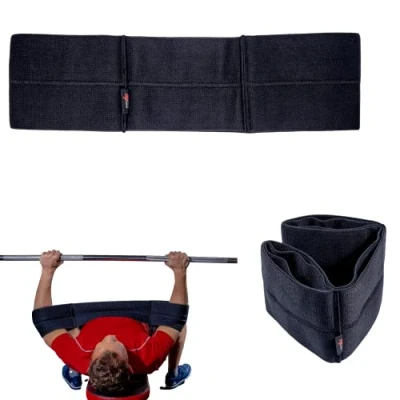 Imagen de MuscleForge® Cinta de Press banca para Entrenamiento en Powerlifting, Mangas compresión Halterofilia, codera, Venda Codo (140+ kg)