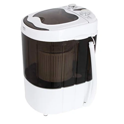 Imagen de Camry CR8054 Mini Lavadora Centrifugadora Portátil, 3Kg Lavado ropa, 1Kg Centrifugado, Pequeña Perfecta Camping, Caravanas y Autocaravanas, Programa Corto, Ahorra Agua Energía, Blanco/Negro