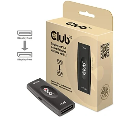 Imagen de Club 3D DisplayPort™ 1.4 Repetidor Activo (4K120Hz, HBR3 B/B)