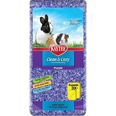 Imagen de Kaytee Superpet Clean &amp; Cozy para Animales pequeños/Roedor/Cama hámster Morado 99,9% Libre de Suciedad Control olores 24,6 litros