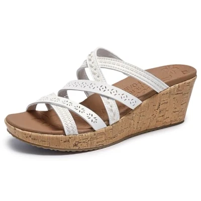 Imagen de Skechers Tiger Posse Sandalias, Mujer, Talla: 36, Blanco Fibra sintética