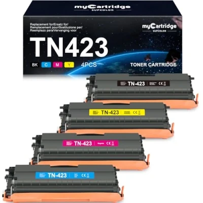 Imagen de myCartridge SUPCOLOR TN423 MFC L8690CDW Toner Compatible para Brother TN 423 L8900CDW HL L8260CDW L8360CDW DCP L8410CDW 4 Pack