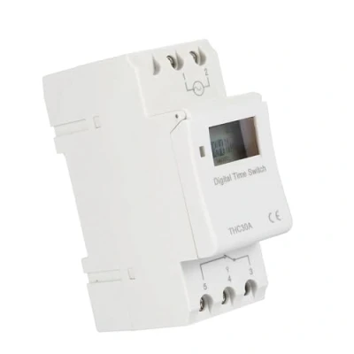 Imagen de THC Nuevo Interruptor de Relé Temporizador programable, Tiempo Digital LCD DIN Rail 30A AC DC 12/24/110 / 220V(220V)