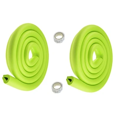 Imagen de TUKA 4 Metros Protector Borde Anti golpe, Forma de U Espuma para Mesa Borde, anticolisión tira seguridad Bebés y niños, Suave Protectores vidrio, 2x 2M, Verde, TKD7003 green