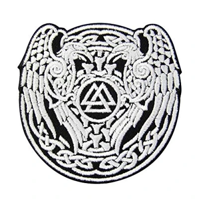 Imagen de Valknut Parche bordado para planchar o coser, diseño de triángulo vikingo